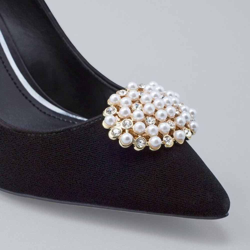 WHBM Faux Pearl Cluster Shoe Clip
